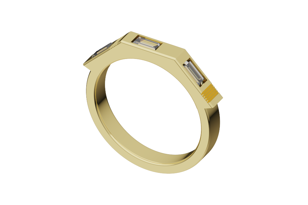 Baguette Contour Band