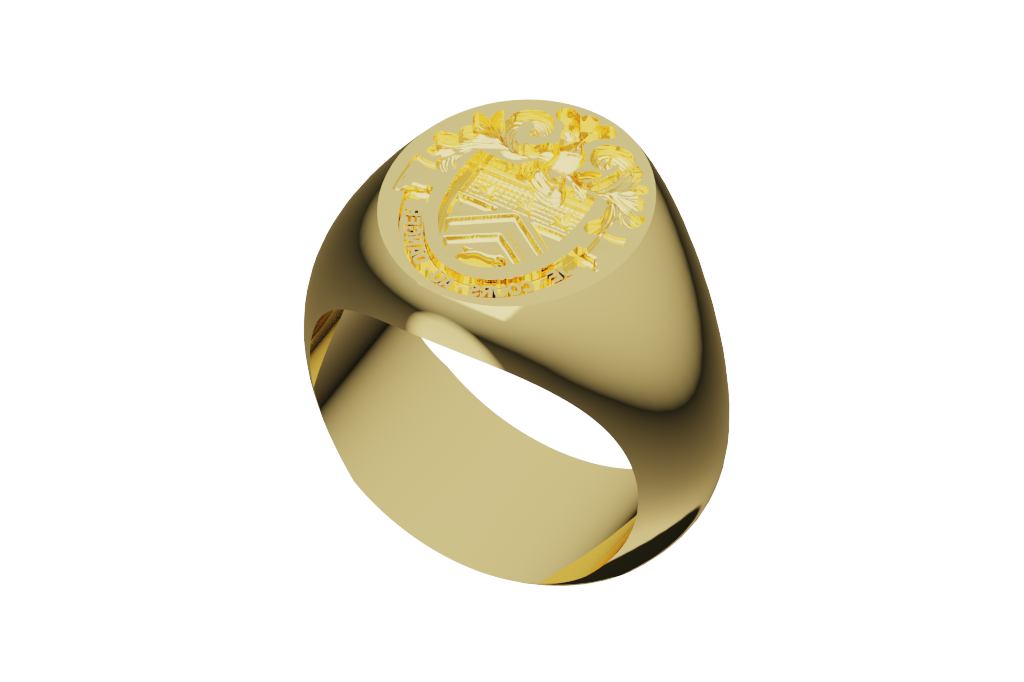 Oval Crest Signet Vintage Ring