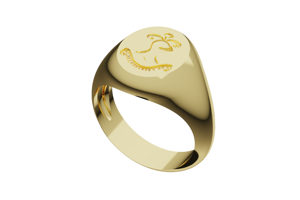 Oval Crest Signet Ring