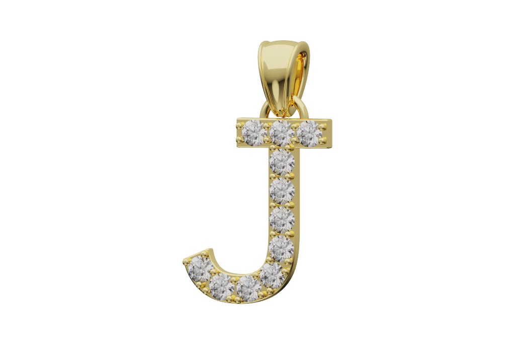 Initial Pave Pendant