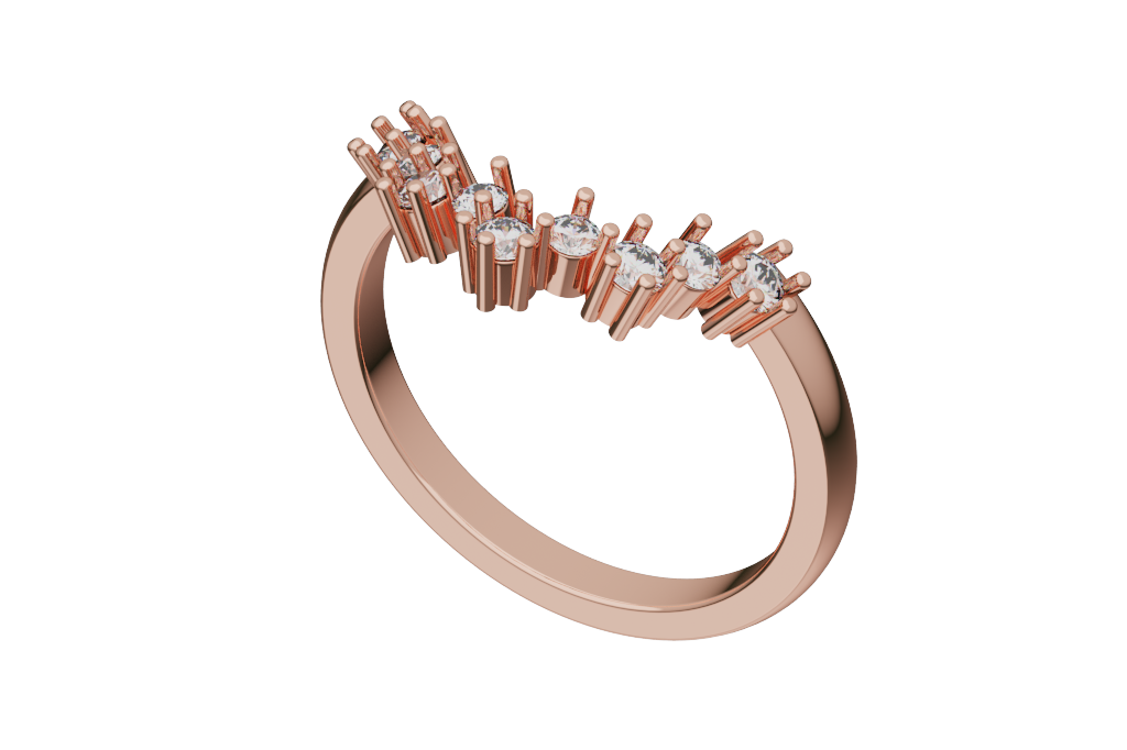 Round Chevron Cluster Band
