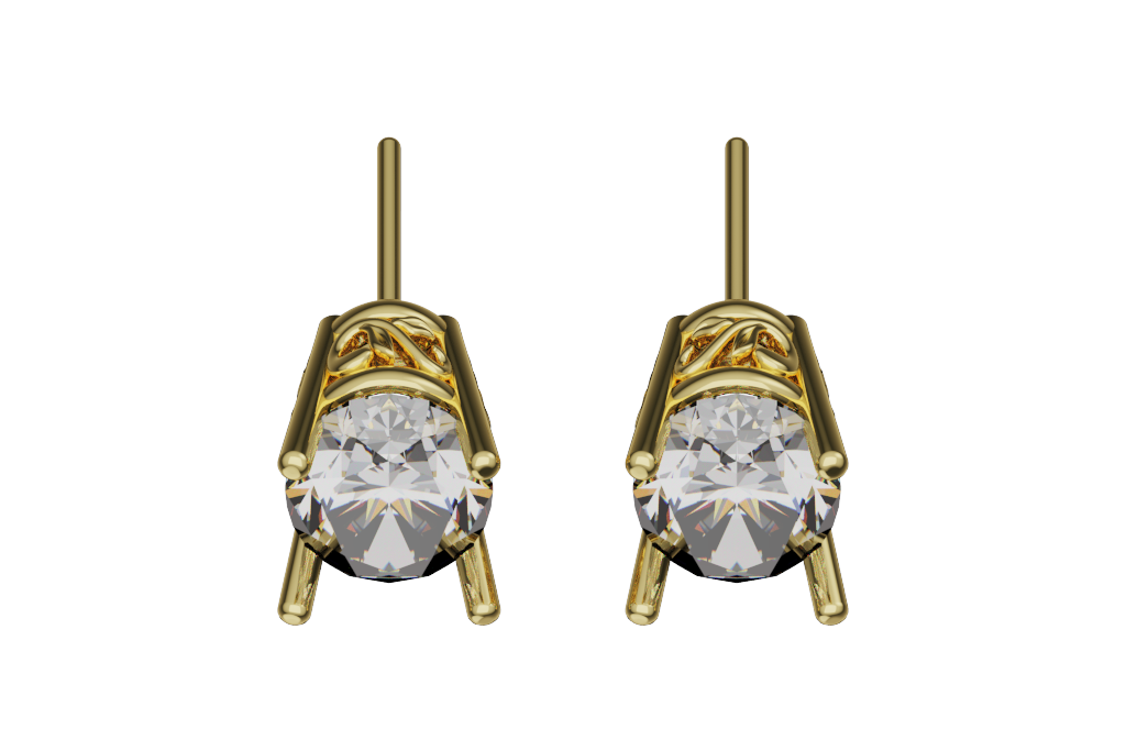 Solitaire Stud Earrings