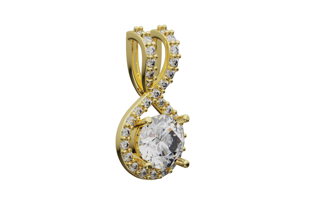 Twist Halo Pendant