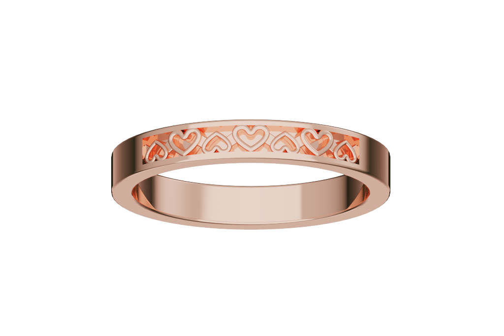 Hearts Wedding Band