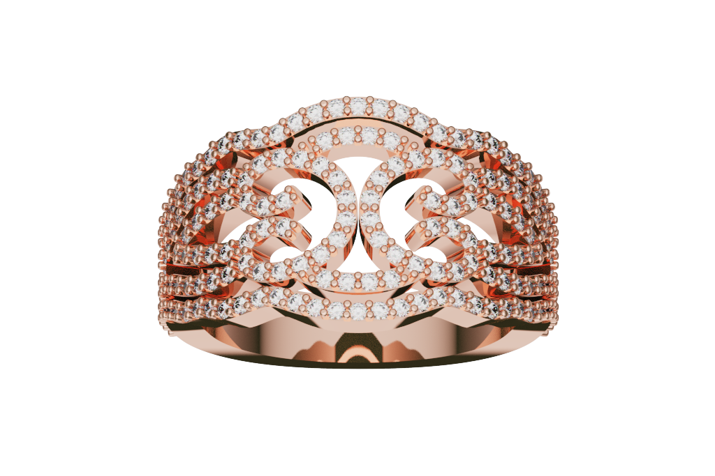 Round Pave Cocktail Ring