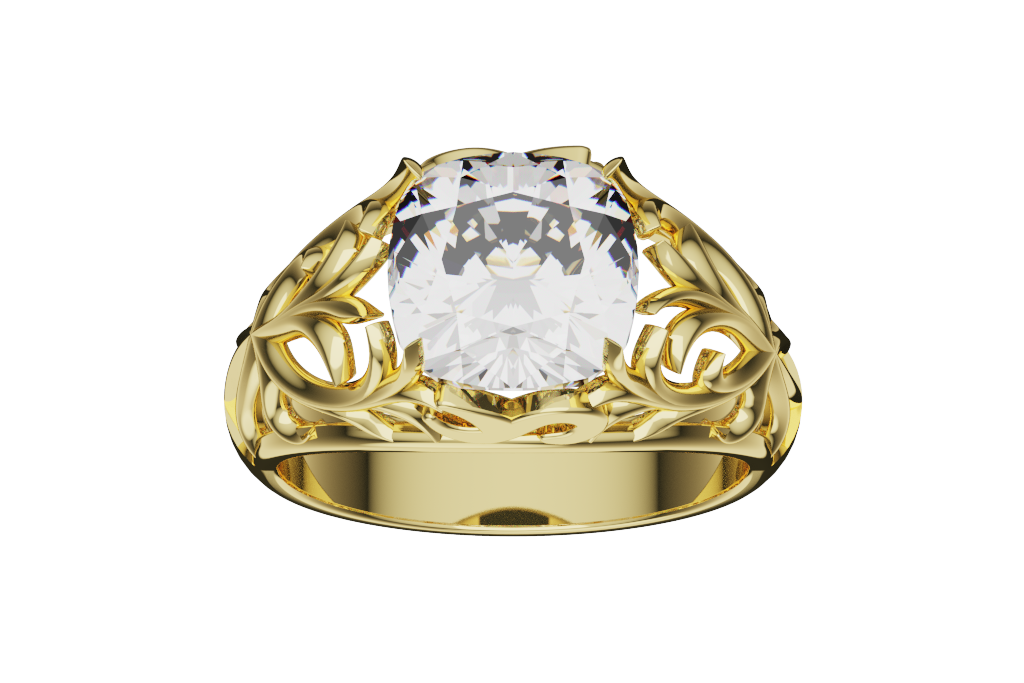 Cushion Solitaire Ring