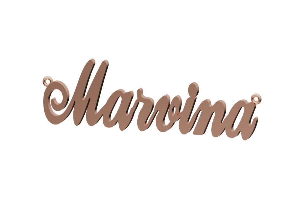 Nameplate Pendant Script Plate