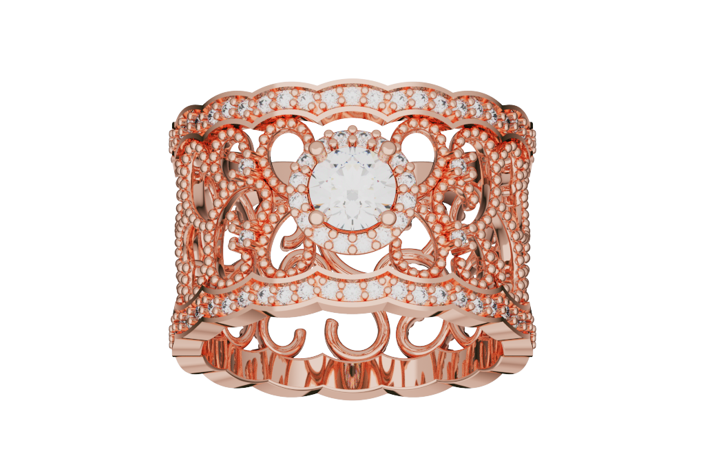 Round Pave Statement Ring