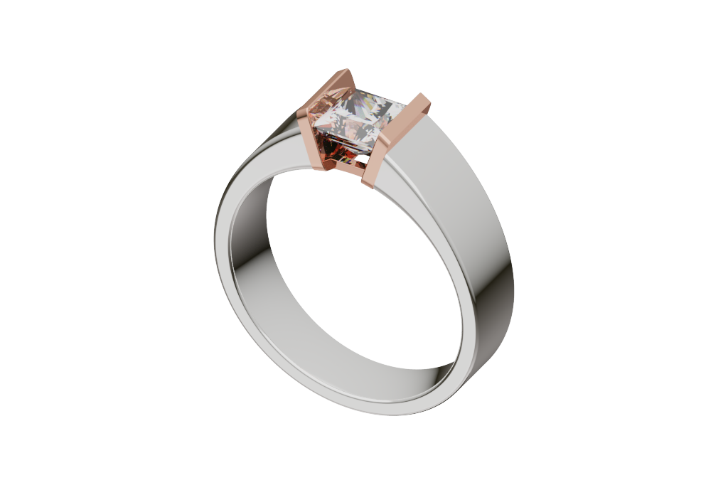 Solitaire Ring Broad Crown