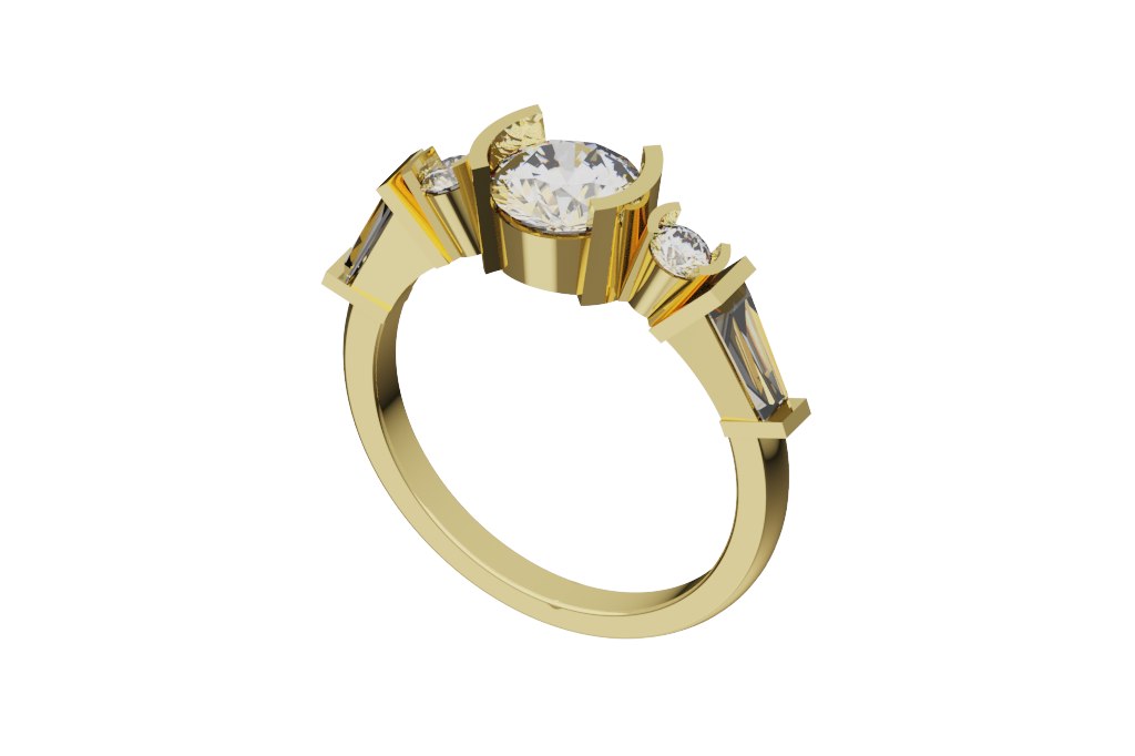 Round Five-Stone Bridal Ring