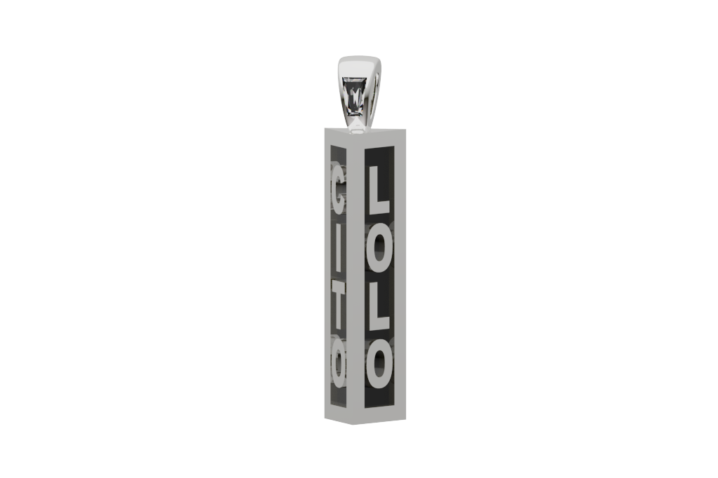 Triangular Nameplate Pendant Script Plate