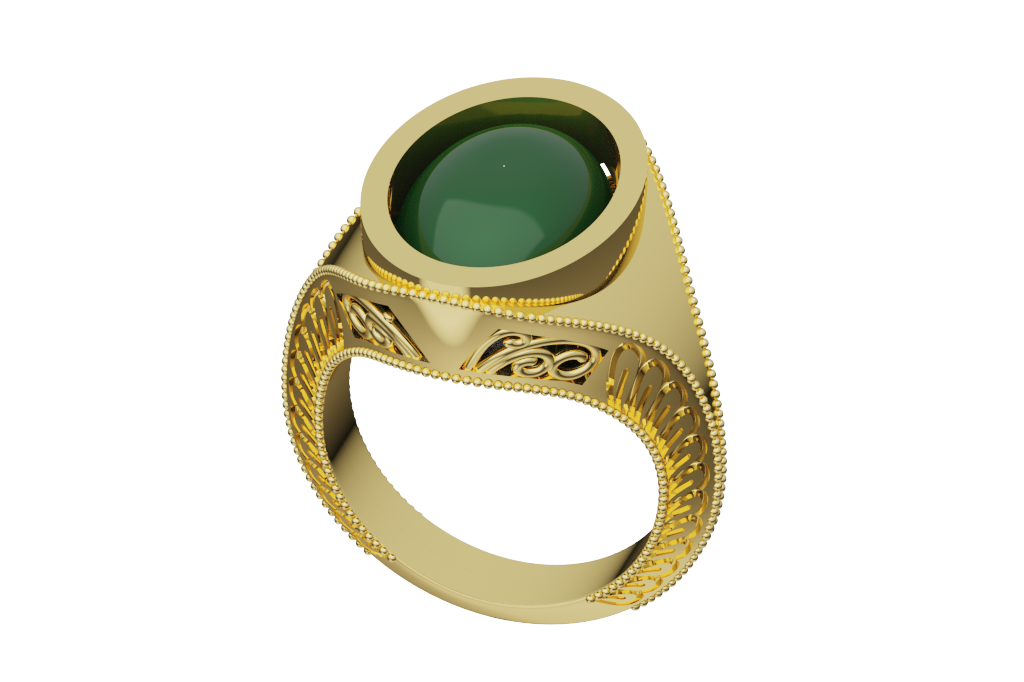 Oval Gemstone Solitaire Ring