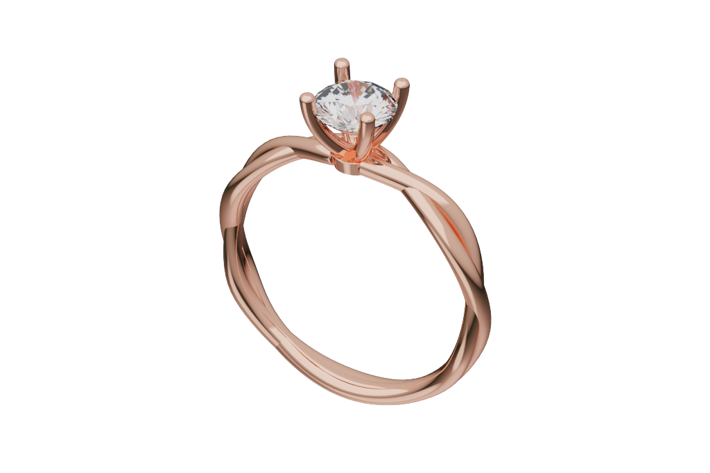 Solitaire Mounting Ring Polished Gallery