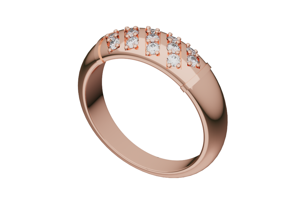 Round Cluster Cocktail Ring Balanced 