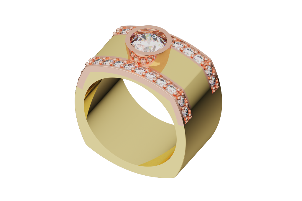 Square shank Fashion Ring