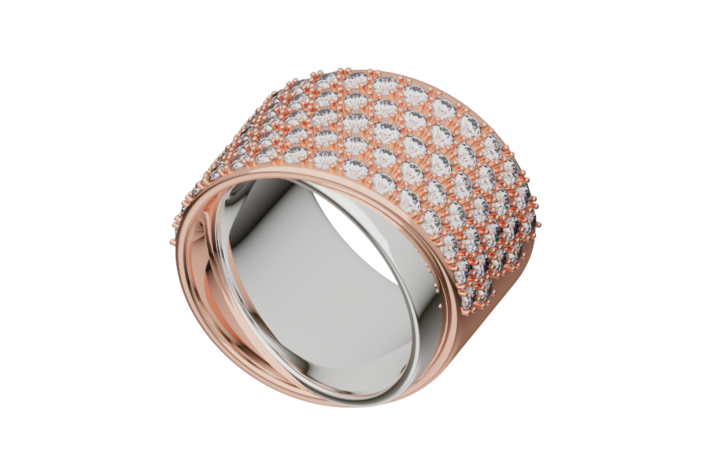Round Pave Fashion Ring