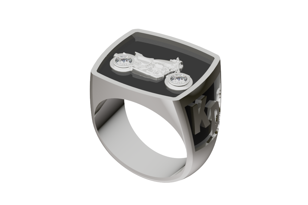Motorcycle Signet Ring