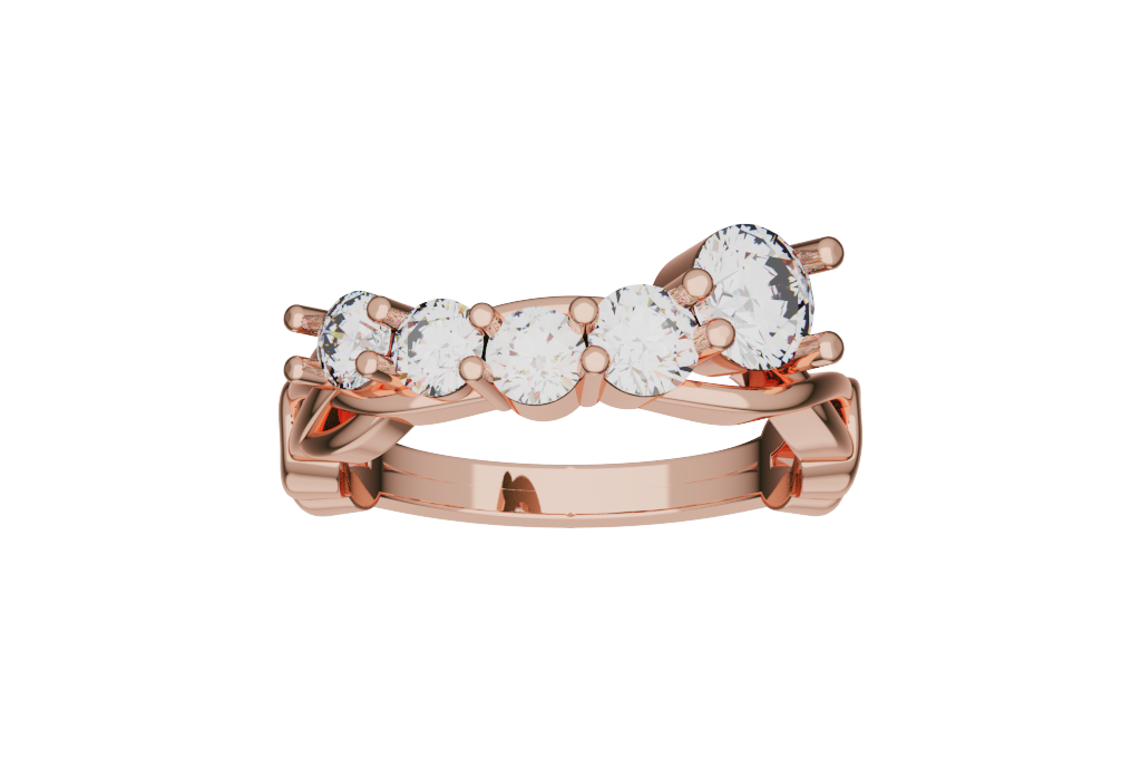 Infinity Cocktail Ring Polished Gallery