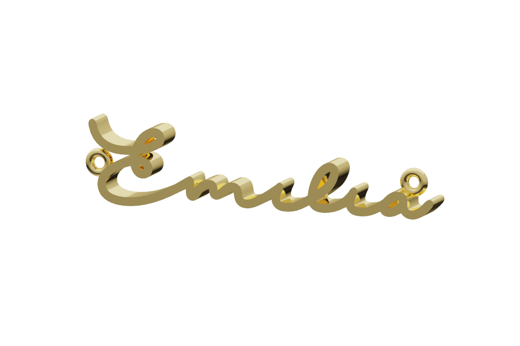Nameplate Pendant Script Plate 