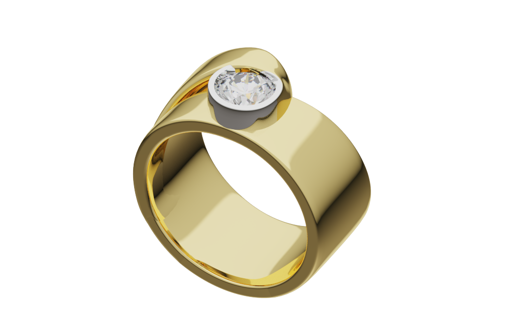 Solitaire Mounting Ring Balanced Crown
