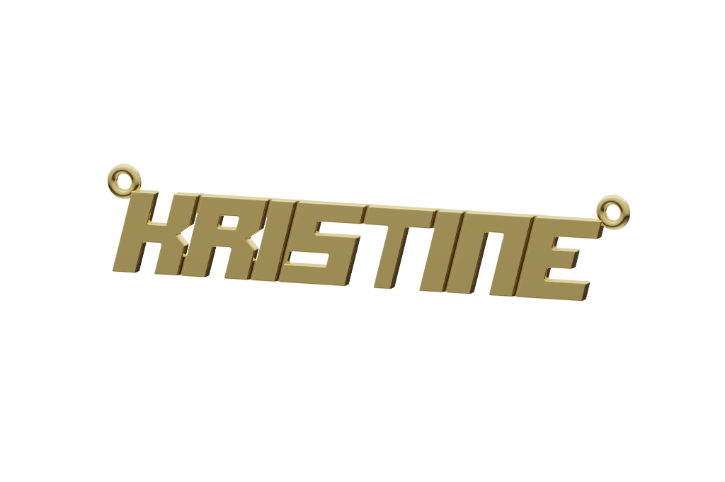 Nameplate Pendant Script Plate 