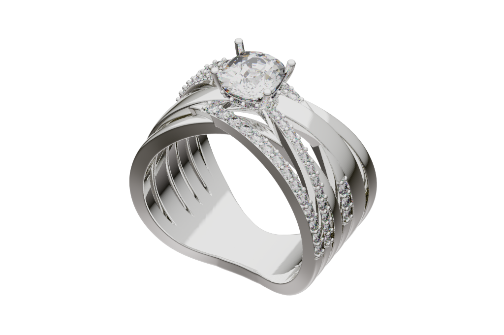 Crossbar Cocktail Ring