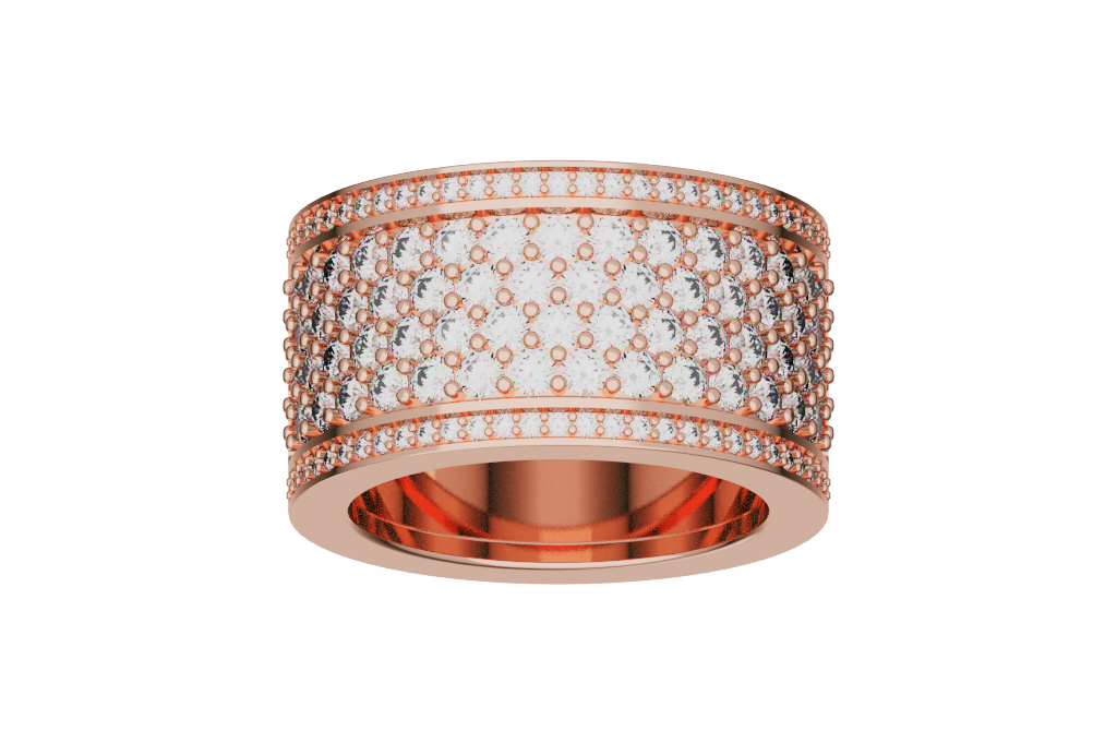 Pave Cocktail Ring Sculpted Gallery
