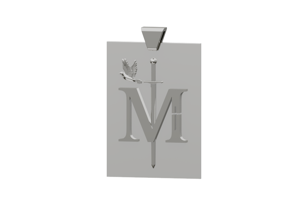 M & Sword Pendant