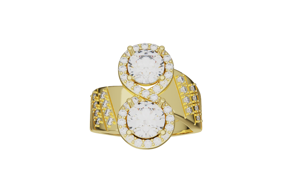  Pave Cocktail Ring Infinity Crown