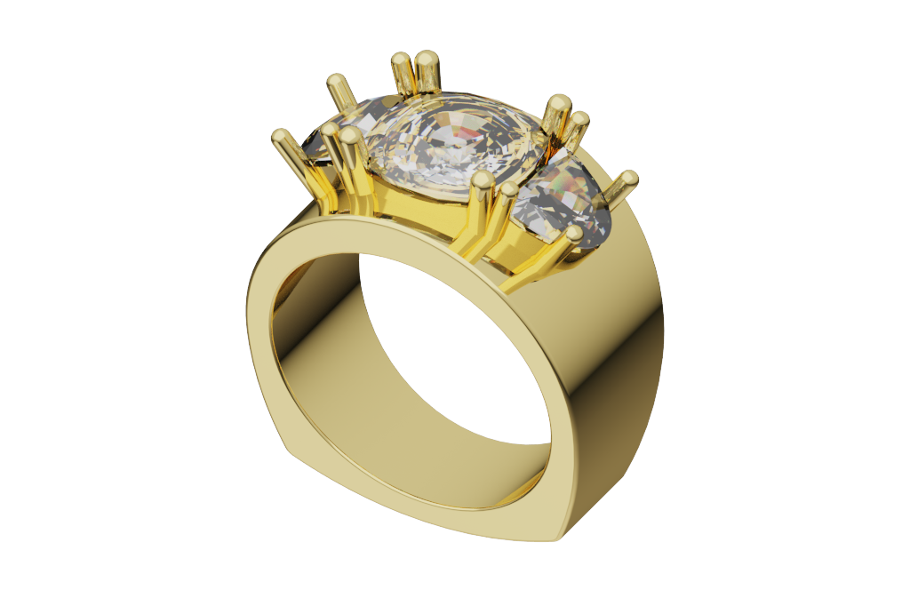 Cushion Statement Cocktail Ring