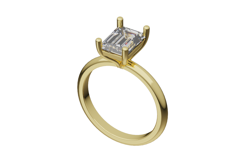 Emerald Solitaire Mounting Ring