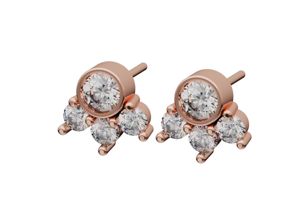 Cluster Stud Earrings
