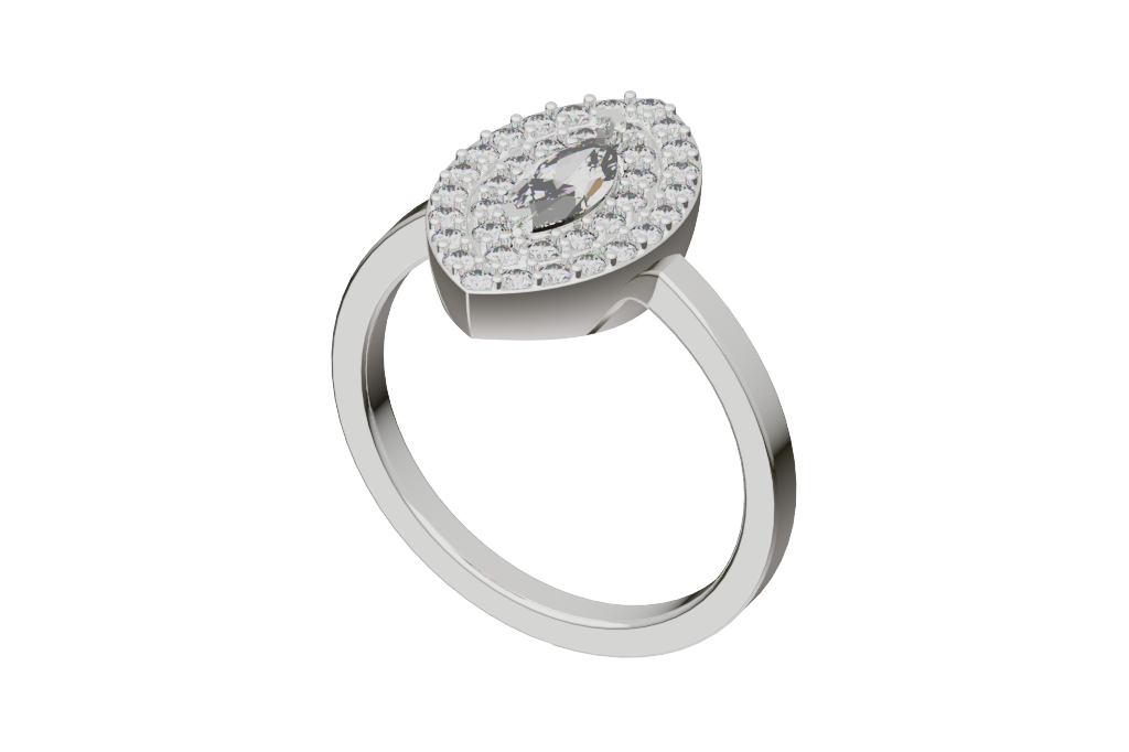 Marquise Cluster Cocktail Ring
