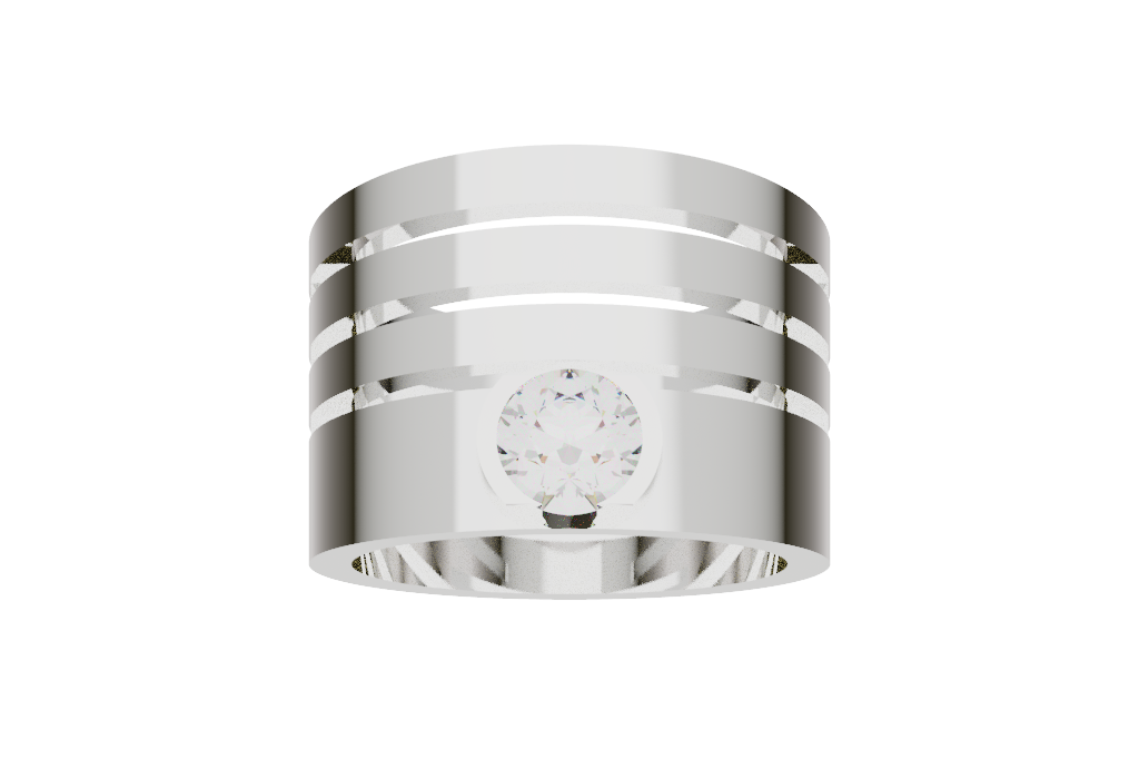Solitaire Cocktail Ring Polished Gallery