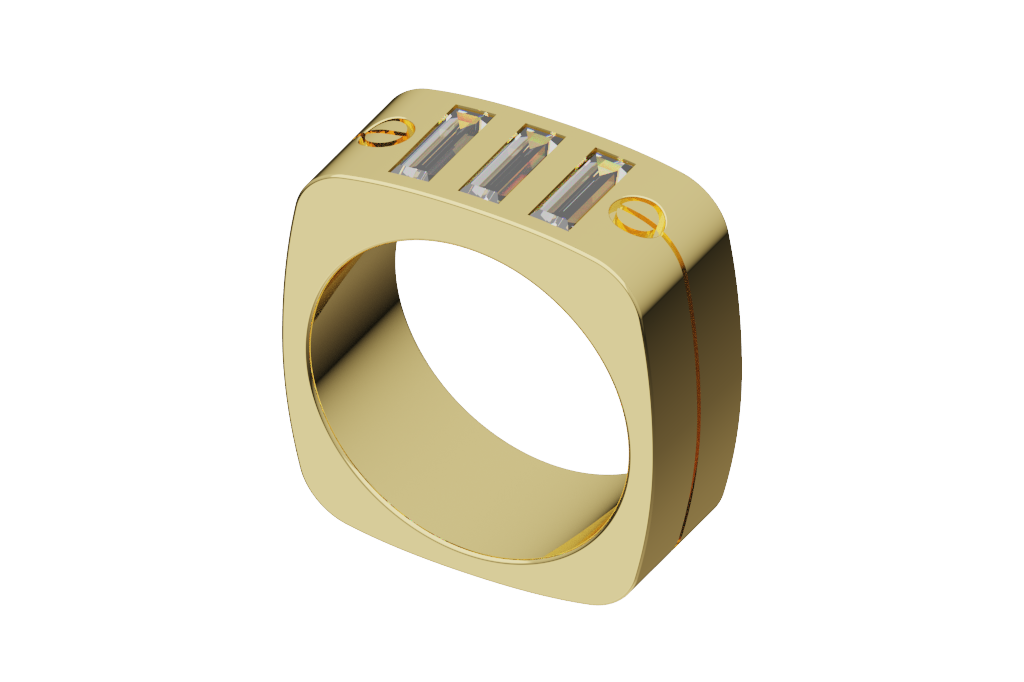 Baguette Cocktail Ring