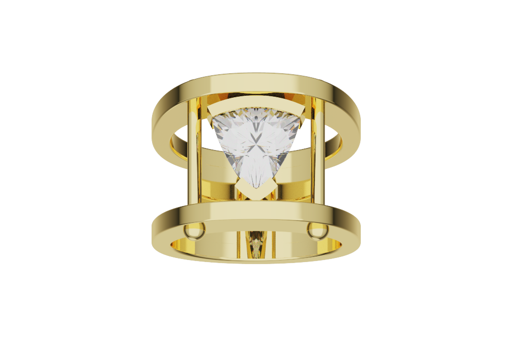 Trillion Solitaire Cocktail Ring