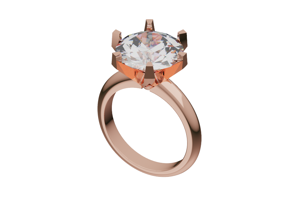Solitaire Ring Balanced Crown 