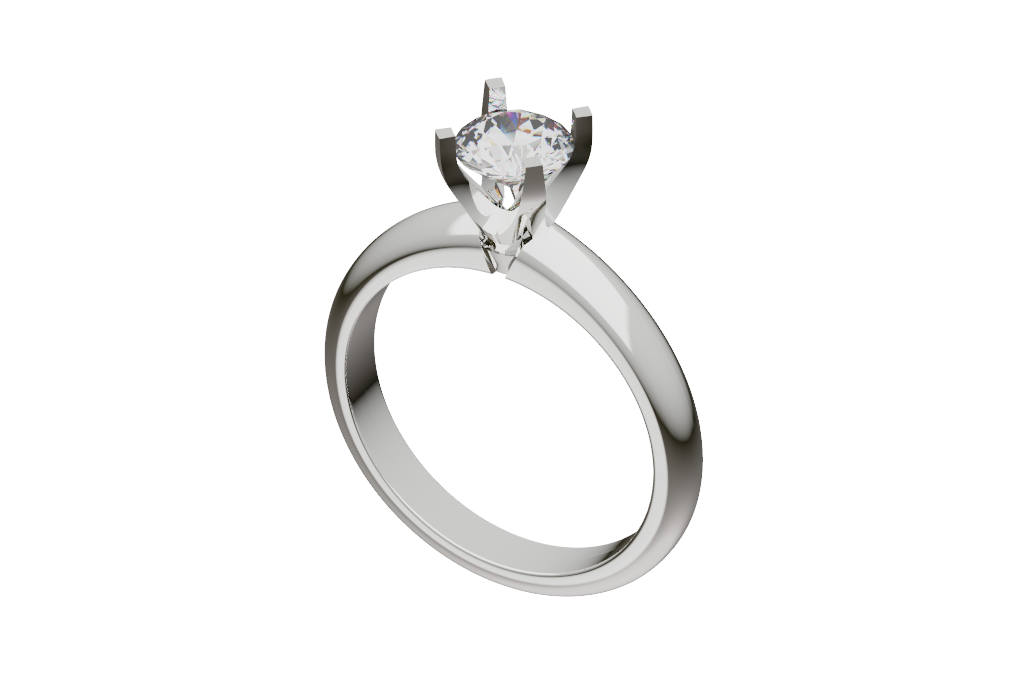 Solitaire Ring Polished Gallery 