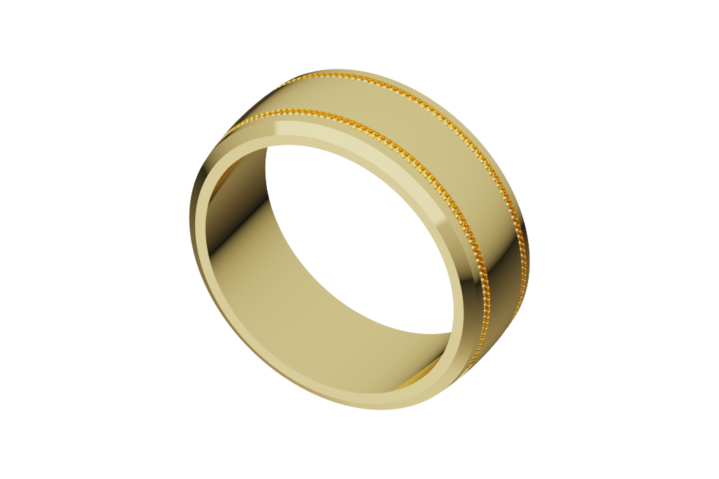 Grooved Milgrain Edge Band