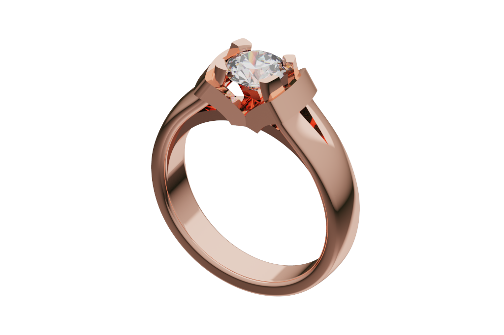 Round Solitaire Mounting Ring Polished Gallery 