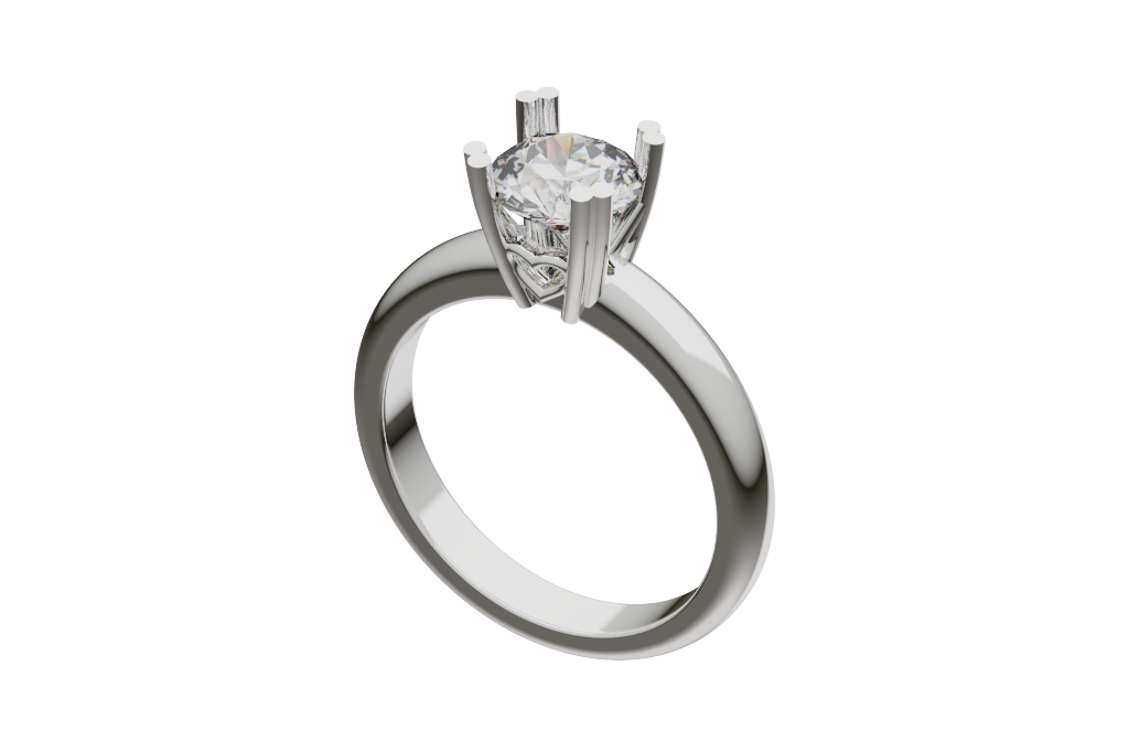 Solitaire Mounting Ring Polished Gallery 
