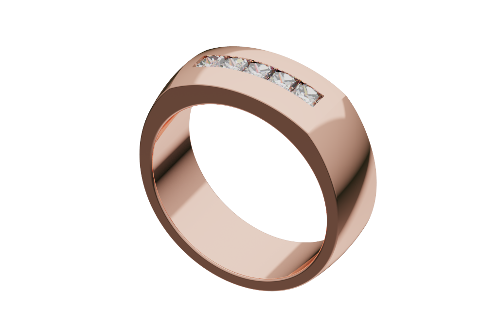 Princess Cigar Band Ring