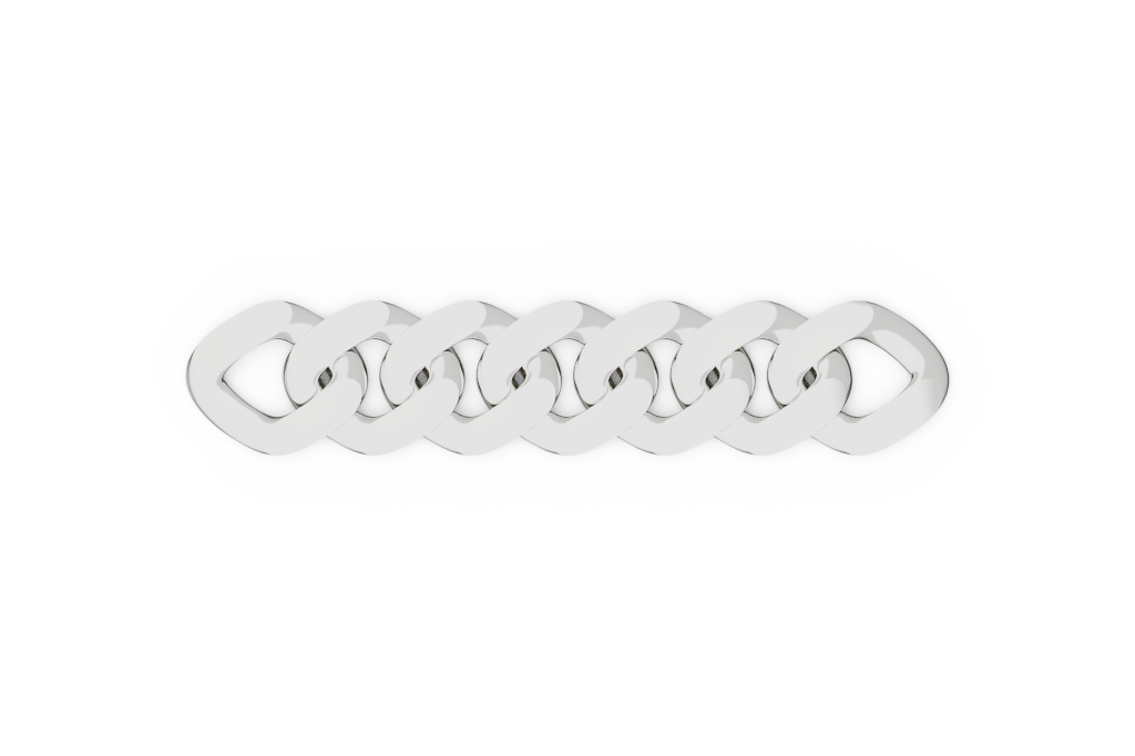 Curb Link Segment High-polish finish