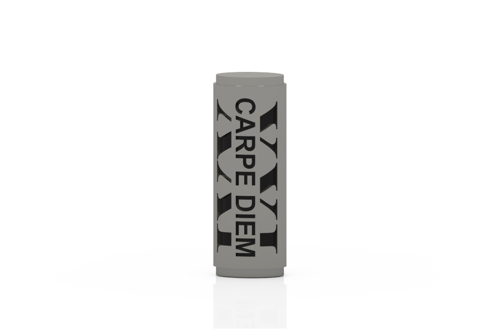 Carpe Diem Engraved Cylinder Charm Finding