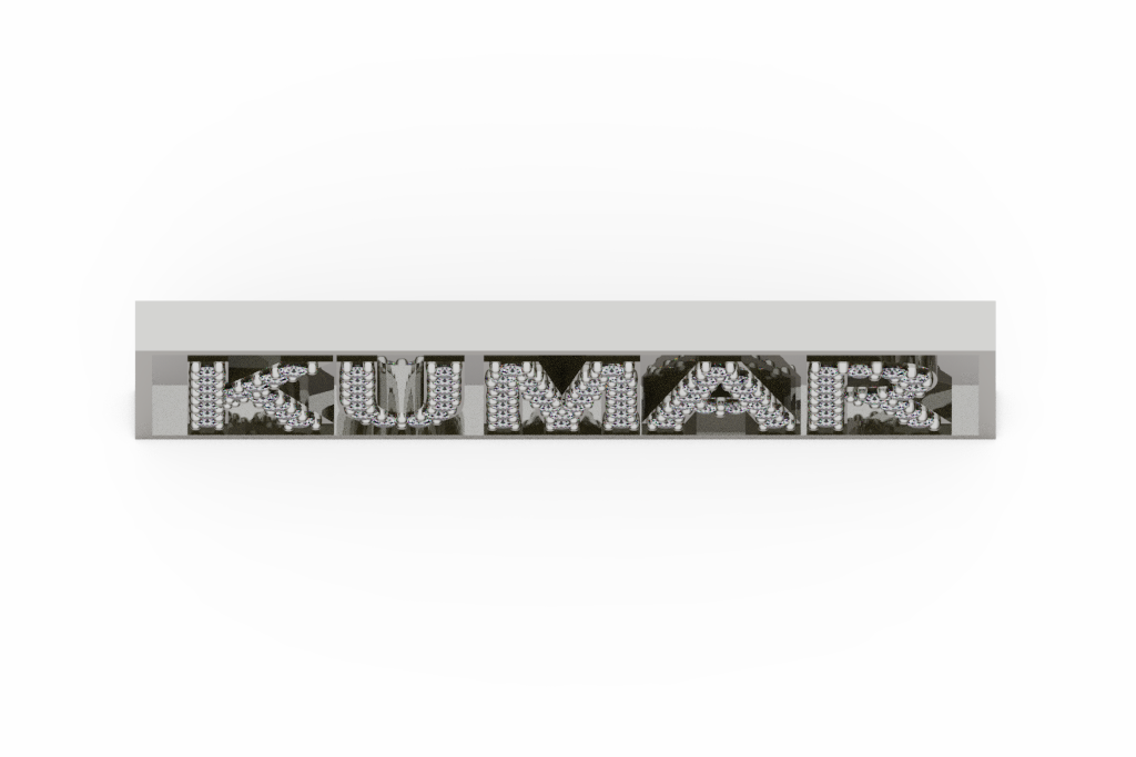 KUMAR Pave Diamond Nameplate Pendant