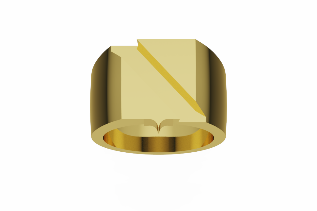 Geometric Wide Signet Fashion Ring