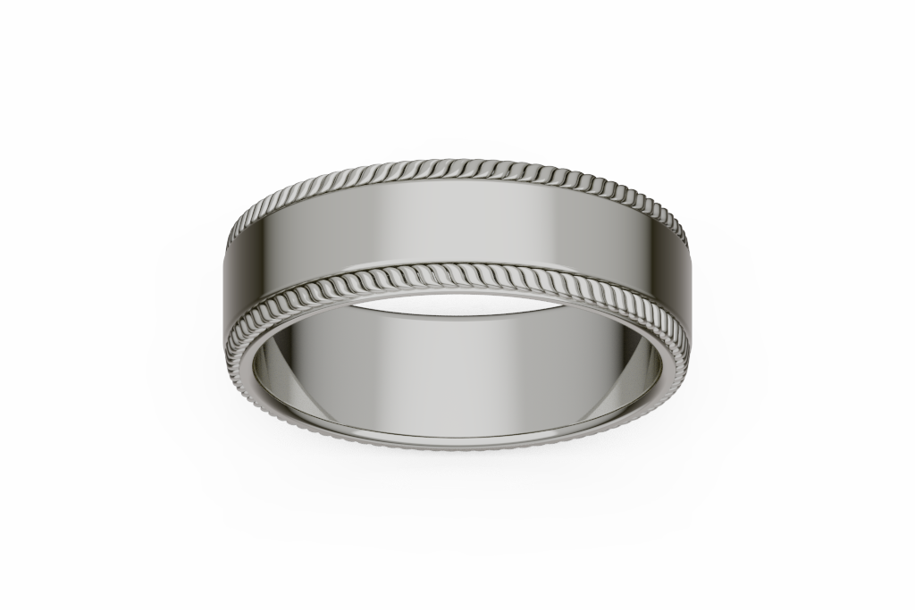 Twisted Rope Edge Wedding Band