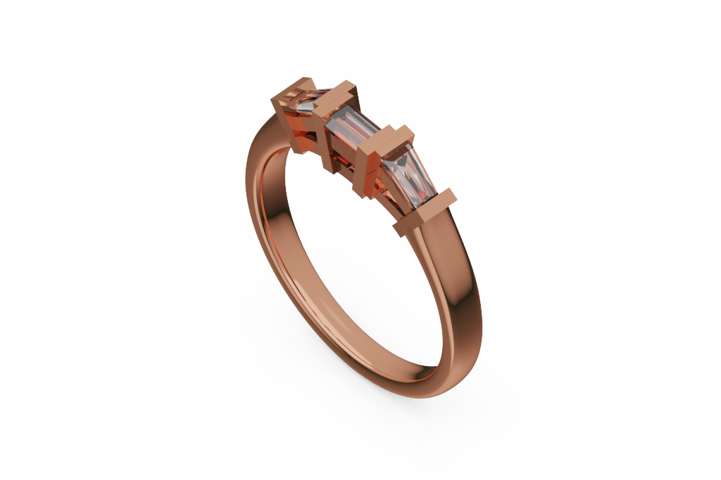 Bar Set Baguette Diamond Wedding Band