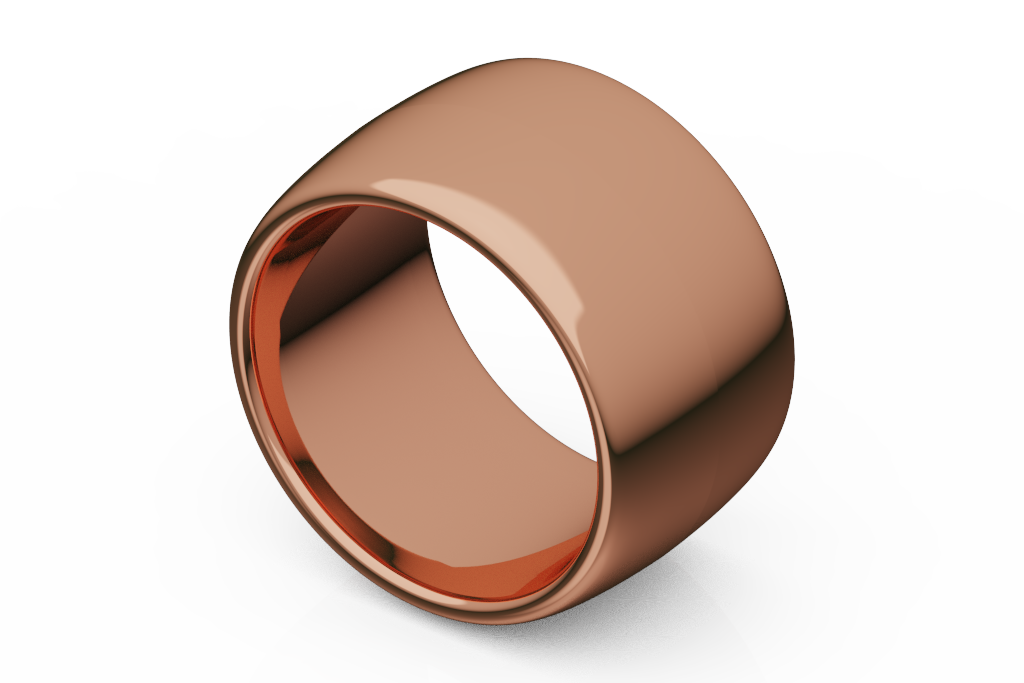 Wide Plain Domed Wedding Band