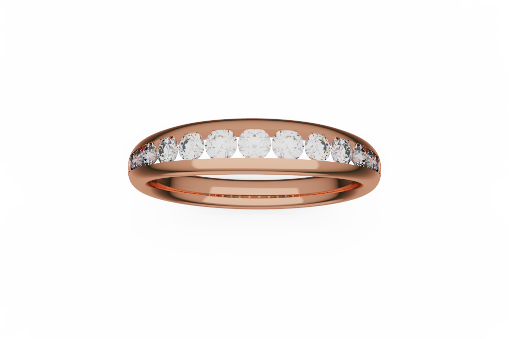 Tension Diamond Wedding Band